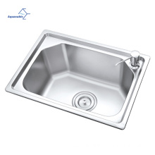 Factory wholesale Bar Above Counter Kitchen Sink Stainless Steel Finished Brushed Single Bowl Sink